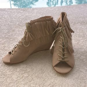 Festival ready fringe wedge sandal